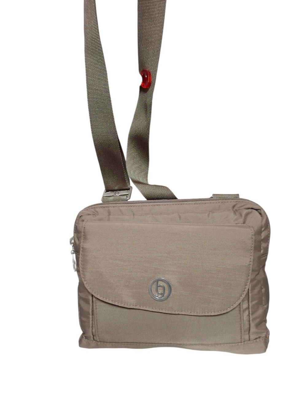 Baggalini Taupe Compact Crossbody Bag Nwot